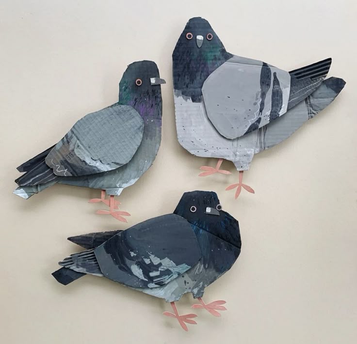 paper made pigeons